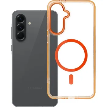 Náhradní kryt pro mobilní telefon Kryt Cover Frame Clear Hybrid Mag Cover with MagSafe Samsung Galaxy A56 Hermes Orange