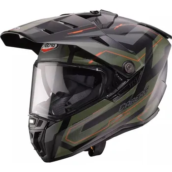 Helma na motorku Helma na moto Caberg Tanami Ranger matt black/military green/orange - S / zelená