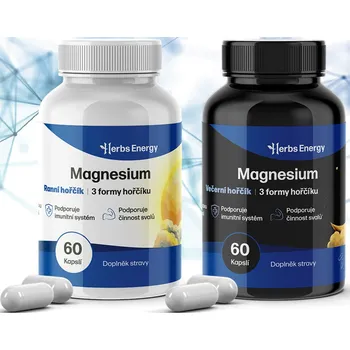 Herbs Energy Ranní hořčík 60 cps. + večerní hořčík 60 cps.