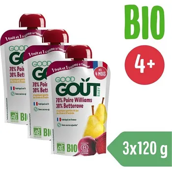 Good Gout BIO Hruška Williams s červenou řepou 3× 120 g