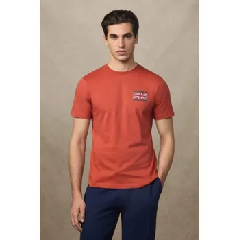 Pánské tričko TRIČKO HACKETT LONDON HERITAGE RALLY UJK T BURNT ORANGE