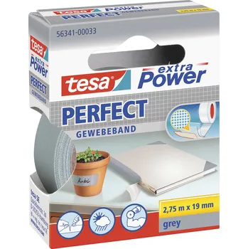 Izolační páska tesa PERFECT 56341-00033-03 páska se skelným vláknem tesa® Extra Power šedá (d x š) 2.75 m x 19 mm 1 ks