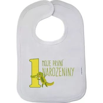 Bryndák Dětský bryndák Moje první narozeniny - krokodýl