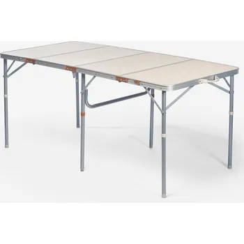 Zahradní nábytek QUECHUA Kempingový stůl skládací pro 6 až 8 osob BÉŽOVÁ