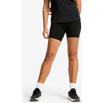 Dámské kraťasy DECATHLON Dámské fitness kraťasy slim 2XL ČERNÁ