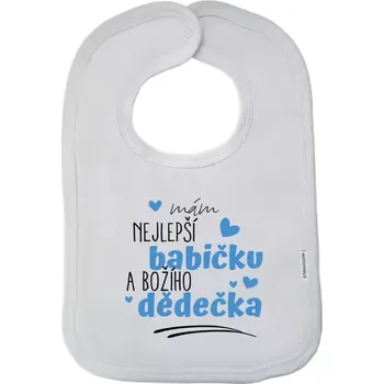 Bryndák Dětský bryndák Mám nejlepší babičku a božího dědečka