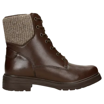 Dámské polobotky Tmavě Hnědé Dámské Kotníkové Boty S Ponožkovou Vsadkou Wojas 6415982 39