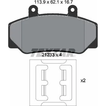 Brzdová destička Sada brzdových destiček, kotoučová brzda TEXTAR 2123302