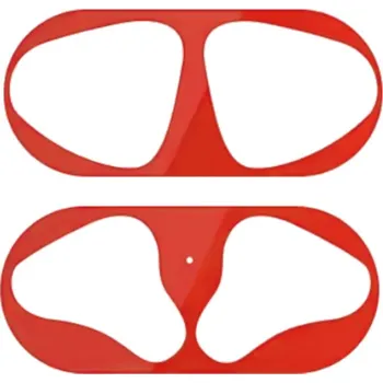 Pouzdro na mobilní telefon Ochranná samolepka proti prachu do nabíjecího pouzdra pro AirPods 1 / 2 - červená