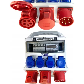 Rozvaděč Staveništní rozvaděč s jističi C25A 3P B16 1P a elektroměrem 2x32A 4x230V