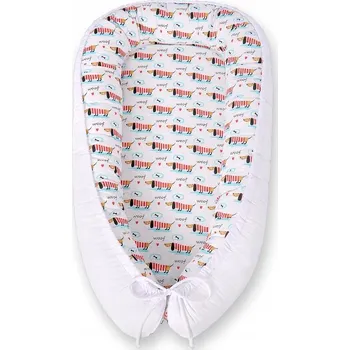 Hnízdečko pro miminko Oboustranné hnízdečko pro miminko, ohrádka zavinovačka Premium BOBONO - jezevčíci