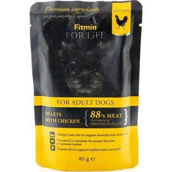 Fitmin For Life Kuřecí kapsička se šunkou, 85 g