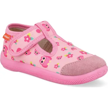 Dívčí bačkory Dětské přezůvky Milami - kytičky růžové Velikost: 27