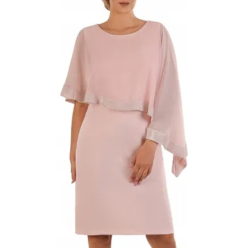 Dámské šaty Carla Moreno koktejlové šaty klasického střihu, midi délka, velikost 48