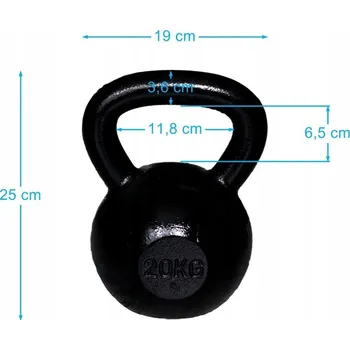 Kettlebell Spartan Sports 20 kg černý