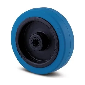 Pojezdové kolečko TENTE KOLEČKA Kolečko s gumovým běhounem 125mm, bez ložiska, RK.UFR125x40-O20 modré