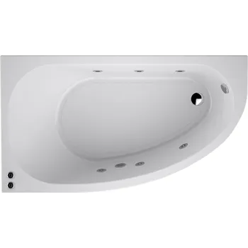 Vana Sanycces Tripoli - Rohová vana Confort levá 160x90x60,5 cm, white glossy BN129BI