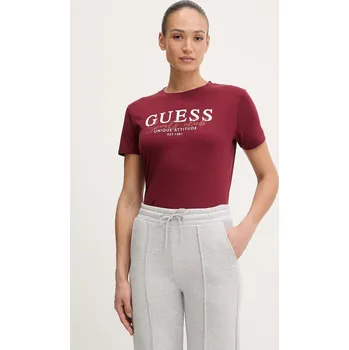 Pánské tričko Bavlněné tričko Guess ARTEMISIA V6RI05.I3Z14 burgundské 93X, vel. XXS