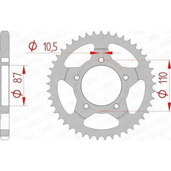 Nářadí na motocykly Řetězové kolo AFAM 14404-47