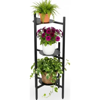 Stojan na květiny DRŽÁK NA KVĚTINÁČ KOVOVÝ STOJAN NA KVĚTINY ROSTLINY KVĚTINÁČE 3 POLICE LOFT 81