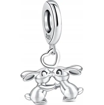 Přívěsek Přívěsky Stříbro 925 Přívěsek Zamilovaní Králíčci