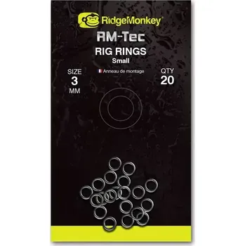 RidgeMonkey Kroužek RM-Tec Rig Rings 20ks velikost S