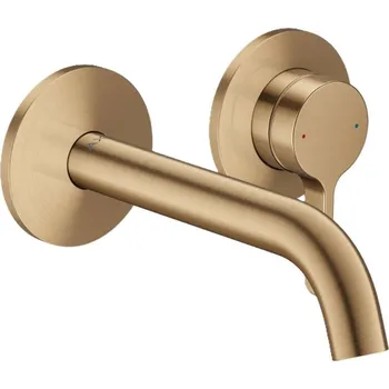 Vodovodní baterie Axor One - Umyvadlová baterie pod omítku, s výpustí, 2-otvorová instalace, EcoSmart, kartáčovaný bronz 48170140