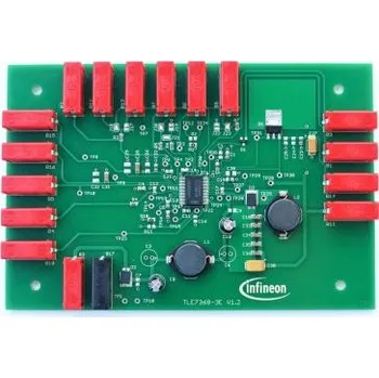 Měnič napětí Vyhodnocovací deska DEMO DESKA TLE7368-3E Převodník DC-DC Infineon TLE7368, pro použití s: Automobilový průmysl