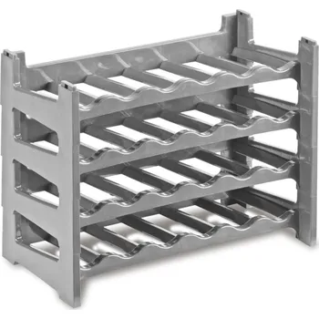 Střecha karosérie STEFANPLAST Stojan na víno, 1 police na 6 lahví, stříbrný