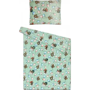 Povlečení SLEEP WELL® Dětské povlečení z mikroflanelu KOČKY A BALONKY 90x135, 40x60 cm