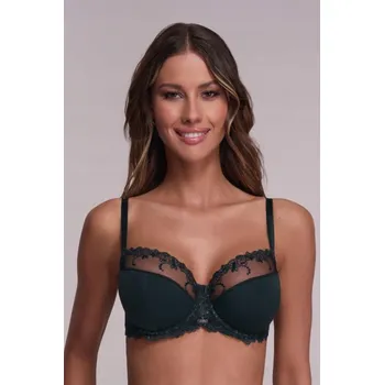 Dámské spodní prádlo Ava polovyztužená podprsenka AV 1030 barva PETROL tmavá zeleň 85C