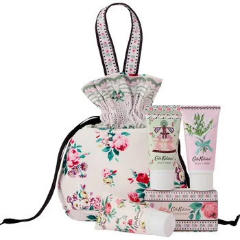Heathcote & Ivory Cath Kidston Wild Flowers Wild Women Sada péče o tělo v taštičce, 4 ks