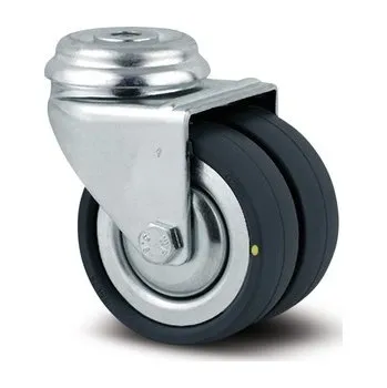 Pojezdové kolečko TENTE KOLEČKA Přístrojová kolečka dvojitá - antistatická 50mm, otočná, otvor pro čep, 2970DYK050P30-11