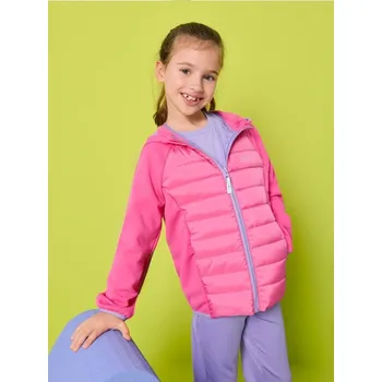 Dětská móda Sinsay - Prošívaná bunda s kapucí - fuchsiová - 405GT-43X - 405GT-43X-116