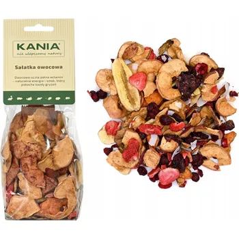 Krmivo pro hlodavce Krmivo: ovoce Sałatka owocowa, přírodní ingredience pro hlodavce králíka KANIA