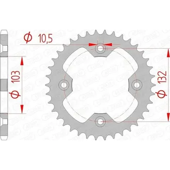 Nářadí na motocykly Řetězové kolo AFAM 71305-39