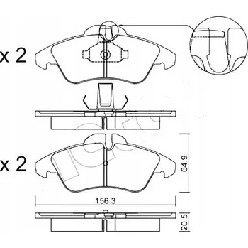 Brzdová destička Metelli 22-0256-1 Sada brzdových destiček, kotoučové brzdy