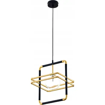 Závěsné svítidlo FIORI I Černé Zlaté Skleněné stínidlo 1xG9 29 cm Stropní Svítidlo