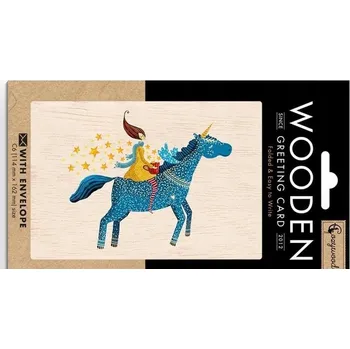 Obraz PŘÁNÍČKO S PŘÁNÍM Dřevěné přáníčko jako dárek s obálkou C6