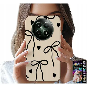 Pouzdro na mobilní telefon POUZDRO pro Realme 12 5G - Béžové mašle stuhy, módní