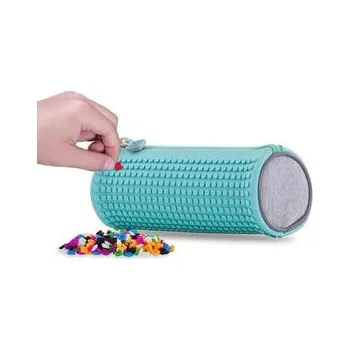 Penál PIXIE CREW kulatý penál TYRKYSOVÁ/ŠEDÁ