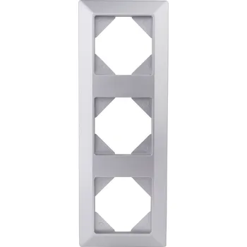 Elektrická zásuvka REV 3násobný rámeček stříbrná 0236830704 1 ks