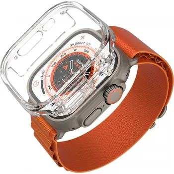 Příslušenství k chytrým hodinkám Ochranné pouzdro FIXED Pure Watch s temperovaným sklem pro Apple Watch Ultra 49 mm, čiré