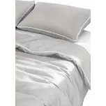 BAMBUSOVÉ POVLEČENÍ S LEMEM HLADKÉ PRODYŠNÉ PŘÍRODNÍ 160x200 + 2 POVLEČENÍ NA POLŠTÁŘE