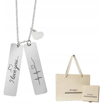 Náhrdelník Dámský náhrdelník s s gravírováním, řetízek se SRDCEM, stříbrná OCEL 316L, dárek