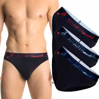 Slipy X3 Pánské sportovní slipy ATLANTIC 3MP-139 Slipy bavlněné sada - XXL