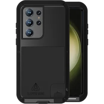 Pouzdro na mobilní telefon Zadní Kryt LOVE MEI pro Samsung Galaxy S23 Ultra, černý