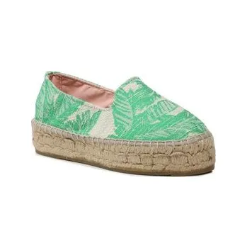 Dámské polobotky Espadrilky Manebi Cotton Jaquard Double Sole Espadrilles G 4.8 D0 Zelená 36
