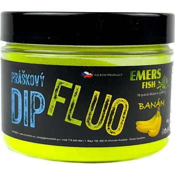 Návnadové aroma EMERS FISH Fluo Práškový Dip - BANÁN