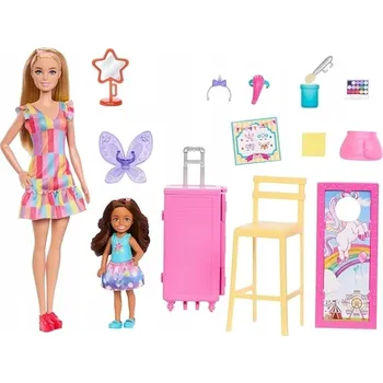 Panenka PANENKA BARBIE DEN NA TRHU sada s panenkou Barbie a Chelsea pro děti +3
